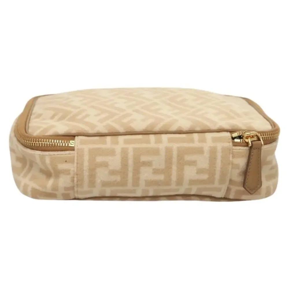 Fendi Zucca Vanity Pouch Beige